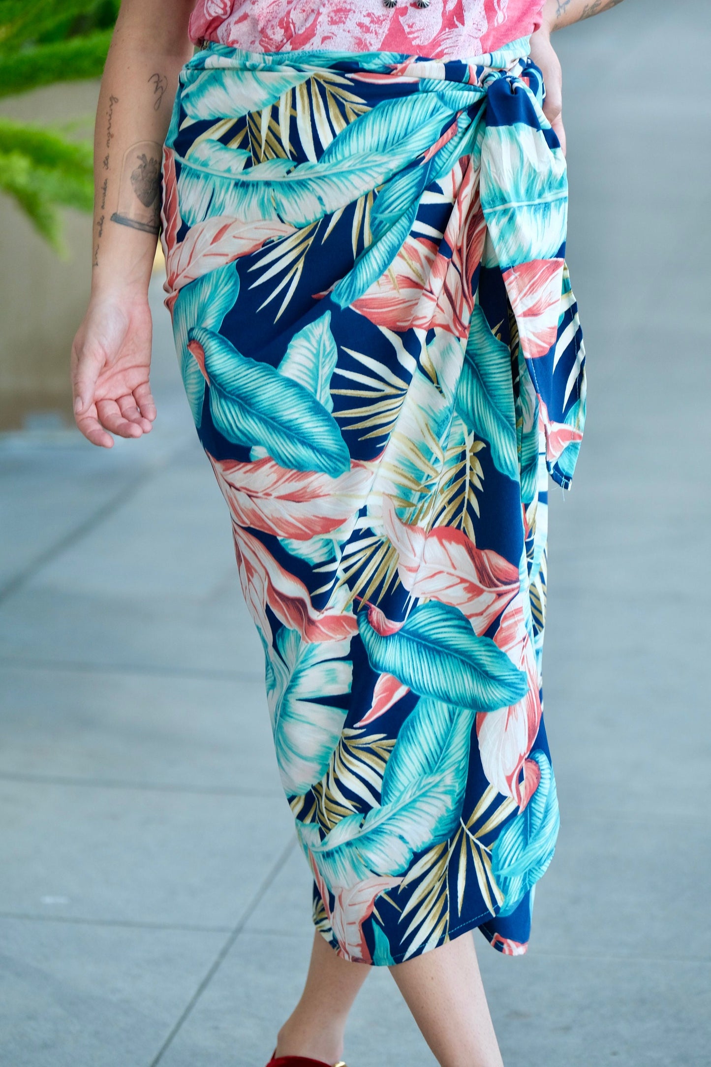 Aqua Tropic Wrap Skirt